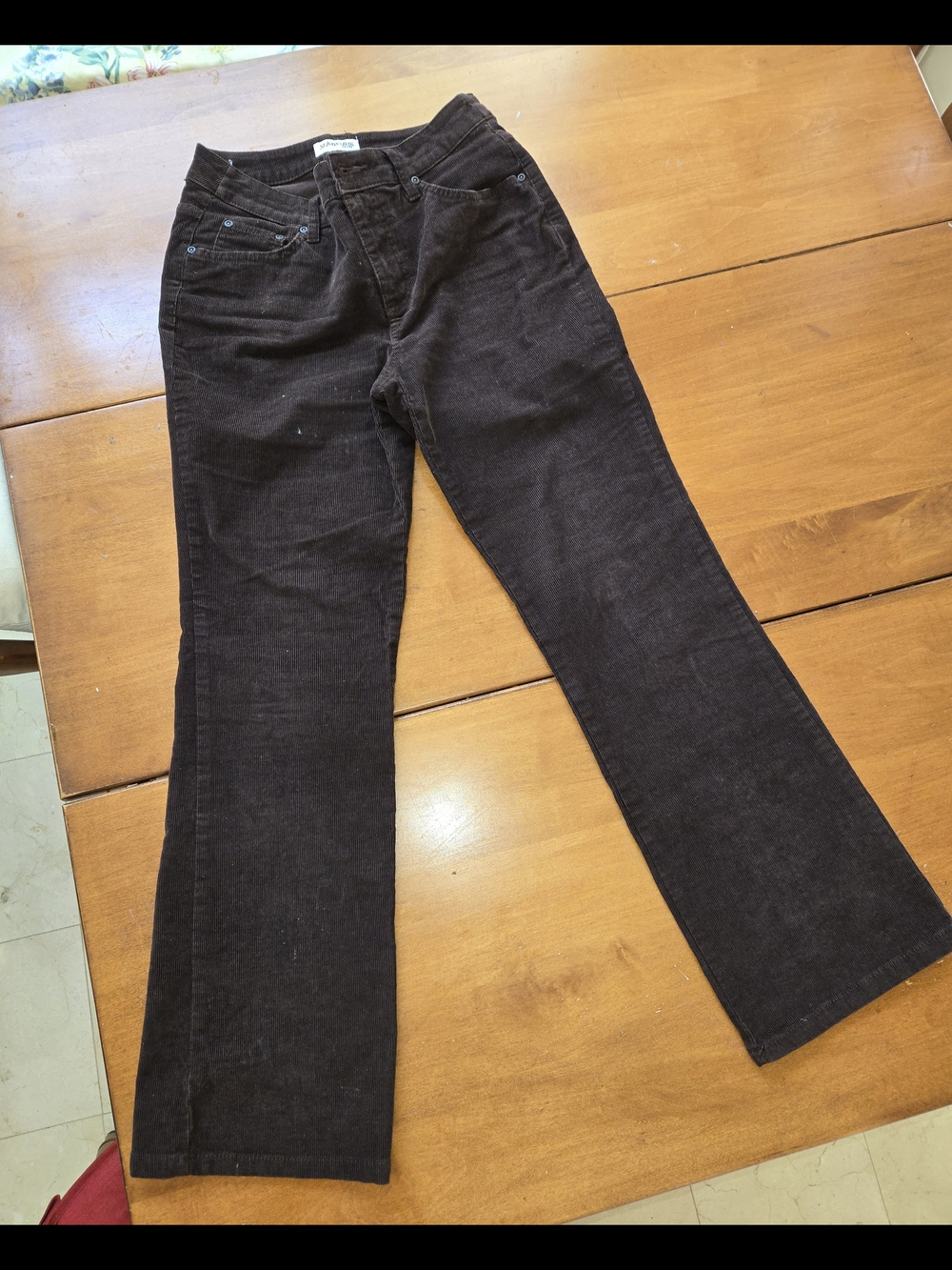 St. John's Bay Dark Brown Corduroy Flare Jeans